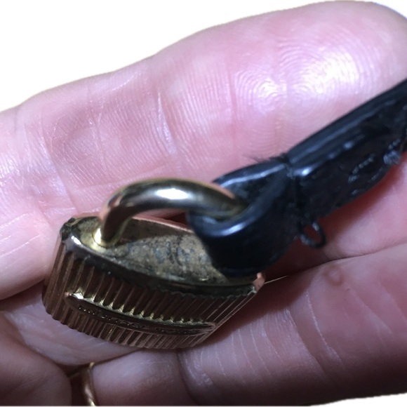 Michael Kors Lock Charm Hang Tag Gold Tone Keychain Key Fob Charm Vintage - Picture 4 of 6